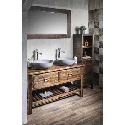 Sapho - Umivaonik za ugradnju na ploču FORMIGO Ø 39 cm beton/matna siva