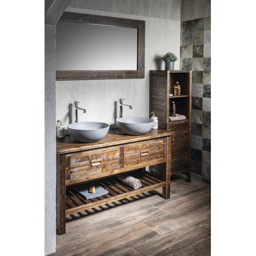 Sapho - Umivaonik za ugradnju na ploču FORMIGO Ø 39 cm beton/matna siva