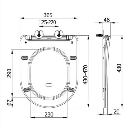 Sapho - WC daska SoftClose PACO crna