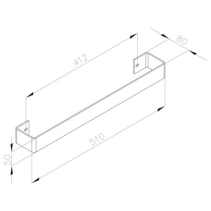 Sapho - Zidni držač za ručnike COLONNA 8x51 cm sjajni krom