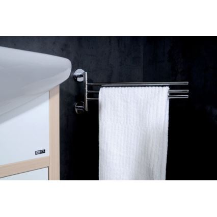 Sapho - Zidni rotirajući držač za ručnike X-ROUND 19,5x45 cm sjajni krom