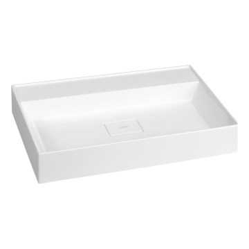 Sapho - Zidni umivaonik GODIVA 68x44 cm mramor/bijela