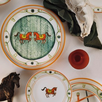 Šareni porculanski set za jelo, 24 komada