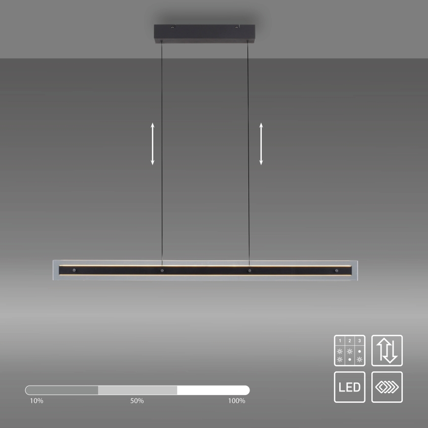 Schöner Wohnen 11316-18 - LED luster na sajli s mogućnošću prigušivanja LENA LED/32W/230V 105 cm crna