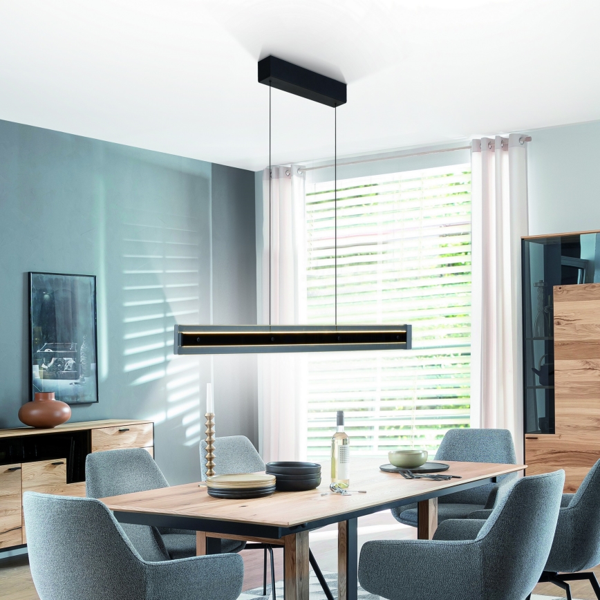 Schöner Wohnen 11316-18 - LED prigušivi luster na sajli LENA LED/32W/230V crna