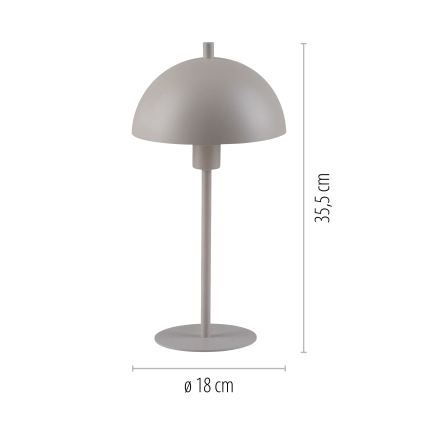 Schöner Wohnen 11726-39 - Stolna lampa ALI 1xE14/15W/230V siva