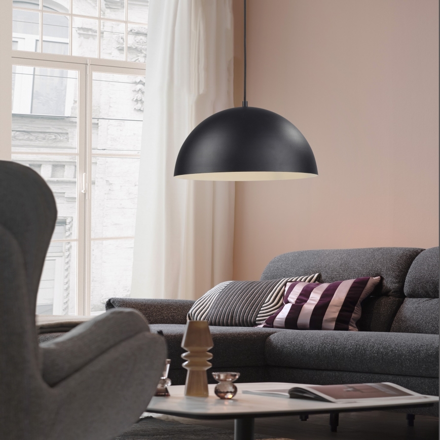 Schöner Wohnen 11728-18 - Viseći luster na kabelu ALI 1xE27/25W/230V Ø 38 cm, crne boje