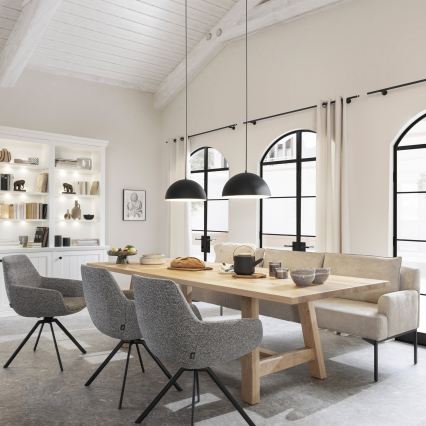 Schöner Wohnen 11728-18 - Viseći luster na kabelu ALI 1xE27/25W/230V Ø 38 cm, crne boje