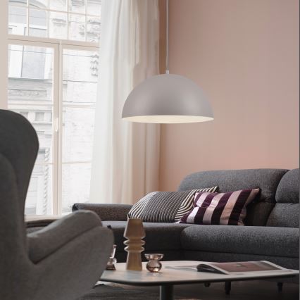 Schöner Wohnen 11728-39 - Viseća svjetiljka na kabelu ALI, 1xE27/25W/230V, Ø 38 cm, siva