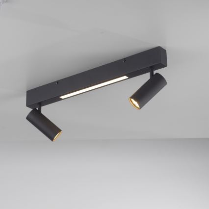 Schöner Wohnen 11793-18 - LED spot svjetiljka DANTE 2xGU10/10W/230V + LED/7,2W crna