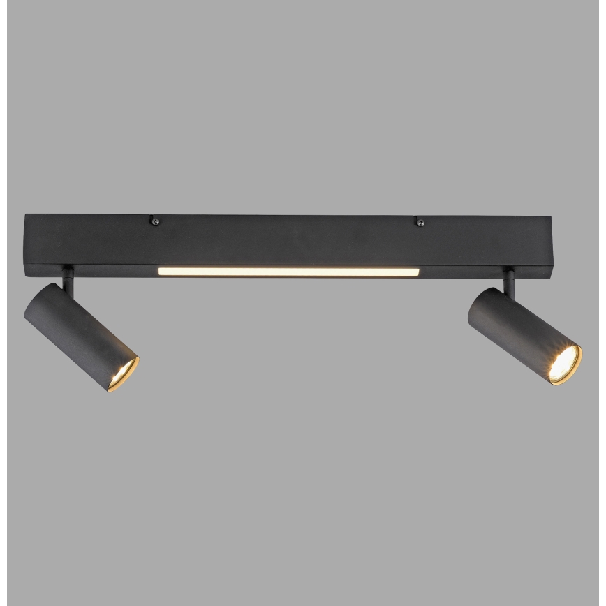 Schöner Wohnen 11793-18 - LED spot svjetiljka DANTE 2xGU10/10W/230V + LED/7,2W crna