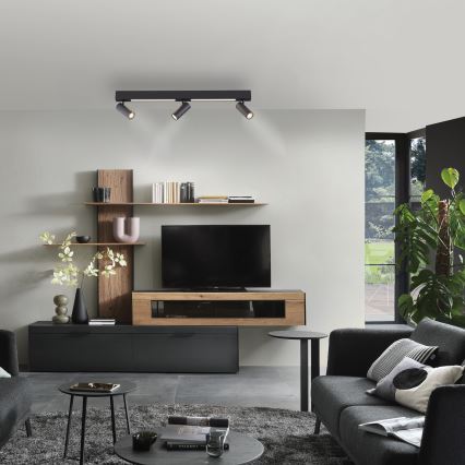 Schöner Wohnen 11794-18 - LED spot svjetiljka DANTE 3xGU10/10W/230V + LED/14,4W crna