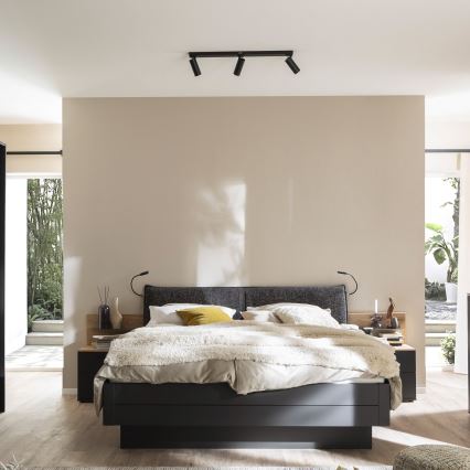 Schöner Wohnen 11794-18 - LED spot svjetiljka DANTE 3xGU10/10W/230V + LED/14,4W crna