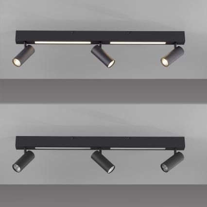 Schöner Wohnen 11794-18 - LED spot svjetiljka DANTE 3xGU10/10W/230V + LED/14,4W crna