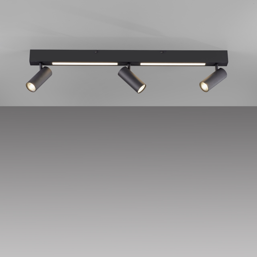 Schöner Wohnen 11794-18 - LED spot svjetiljka DANTE 3xGU10/10W/230V + LED/14,4W crna