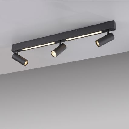 Schöner Wohnen 11794-18 - LED spot svjetiljka DANTE 3xGU10/10W/230V + LED/14,4W crna