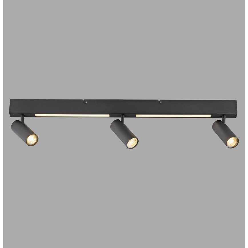 Schöner Wohnen 11794-18 - LED spot svjetiljka DANTE 3xGU10/10W/230V + LED/14,4W crna