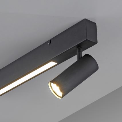 Schöner Wohnen 11794-18 - LED spot svjetiljka DANTE 3xGU10/10W/230V + LED/14,4W crna