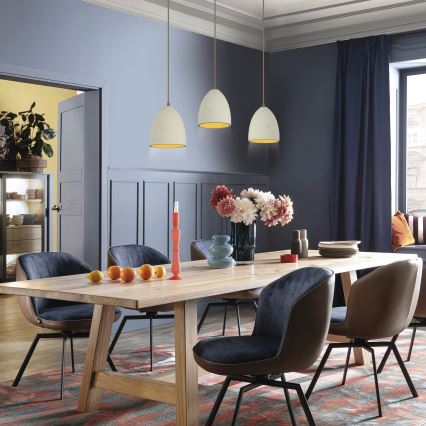 Schöner Wohnen 12541-42 - Luster na sajli TRAVENTA 3xE27/40W/230V beton