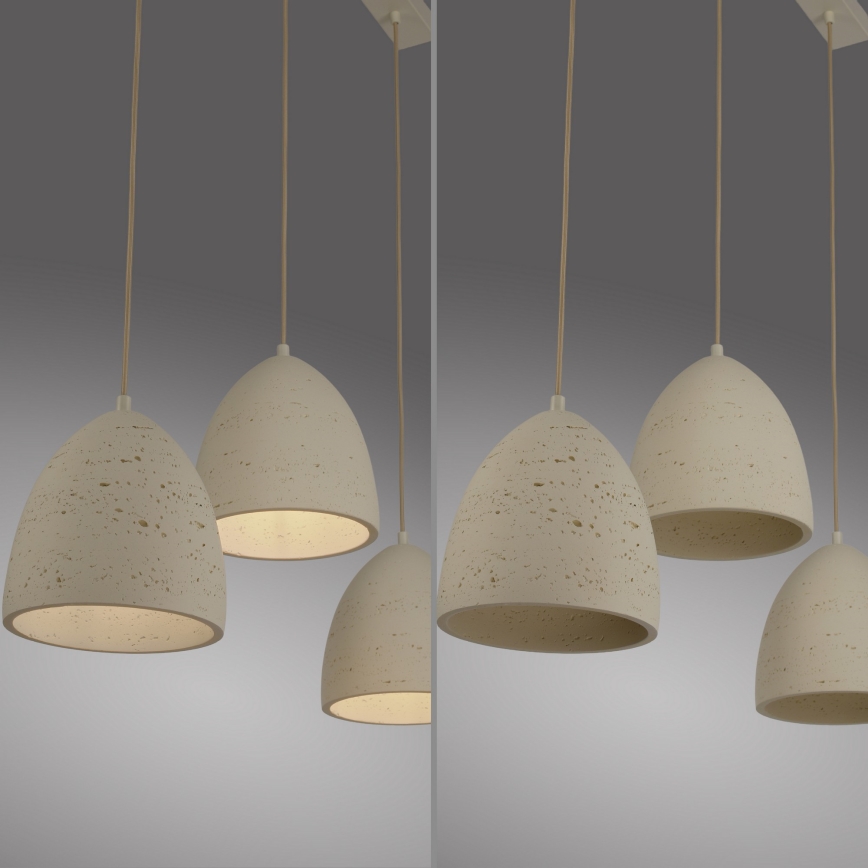 Schöner Wohnen 12541-42 - Luster na sajli TRAVENTA 3xE27/40W/230V beton