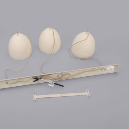 Schöner Wohnen 12541-42 - Luster na sajli TRAVENTA 3xE27/40W/230V beton