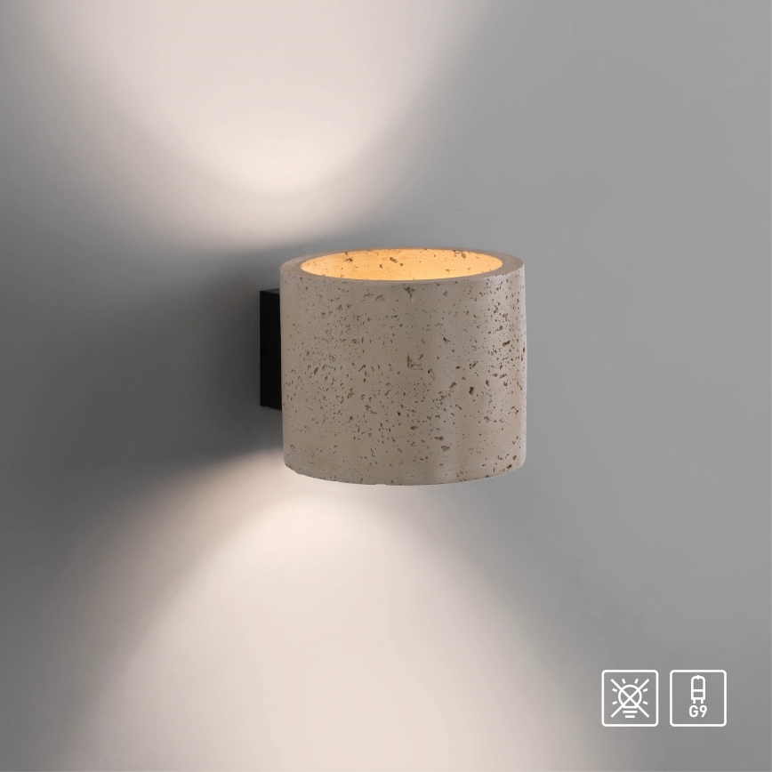 Schöner Wohnen 12542-42 - Zidna svjetiljka TRAVENTA 1xG9/10W/230V beton