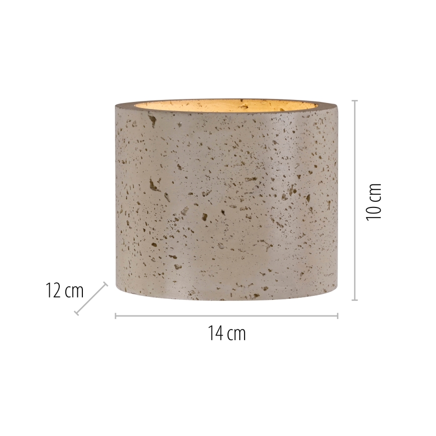 Schöner Wohnen 12542-42 - Zidna svjetiljka TRAVENTA 1xG9/10W/230V beton