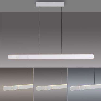 Schöner Wohnen 12577-16 - Prigušivi LED luster na sajli ADRIANA ROUND 2xLED/24W/230V 2700/3000/3500/4000/5000K 160 cm bijela