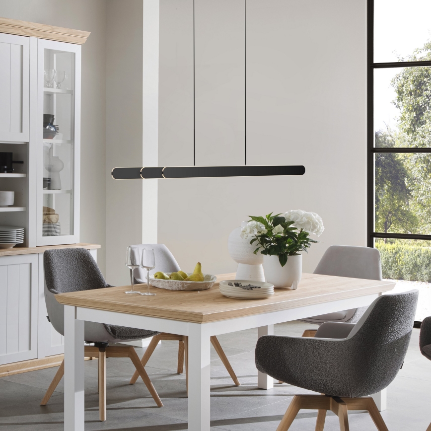 Schöner Wohnen 12577-18 - LED luster na sajli ADRIANA ROUND s mogućnošću prigušivanja 2xLED/24W/230V 2700/3000/3500/4000/5000K 160 cm crna