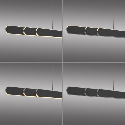 Schöner Wohnen 12577-18 - LED luster na sajli ADRIANA ROUND s mogućnošću prigušivanja 2xLED/24W/230V 2700/3000/3500/4000/5000K 160 cm crna