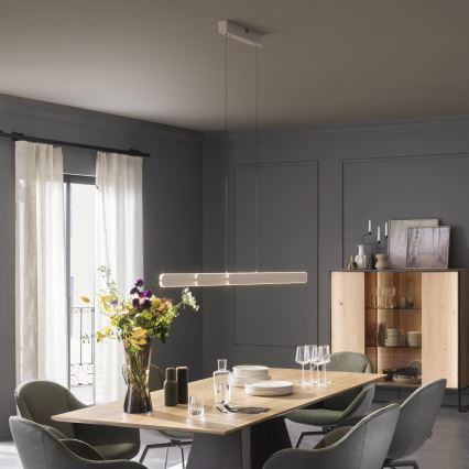 Schöner Wohnen 12577-39 - LED viseći luster na sajli s mogućnošću prigušivanja ADRIANA ROUND 2xLED/24W/230V 2700/3000/3500/4000/5000K siva