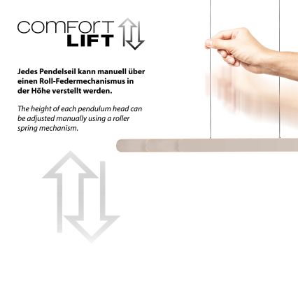 Schöner Wohnen 12577-39 - LED viseći luster na sajli s mogućnošću prigušivanja ADRIANA ROUND 2xLED/24W/230V 2700/3000/3500/4000/5000K siva