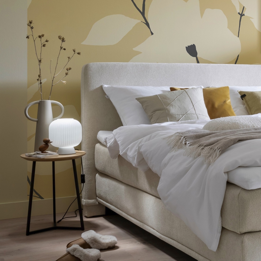 Schöner Wohnen 13573-16 - Stolna lampa NAMI 1xE27/25W/230V bijela