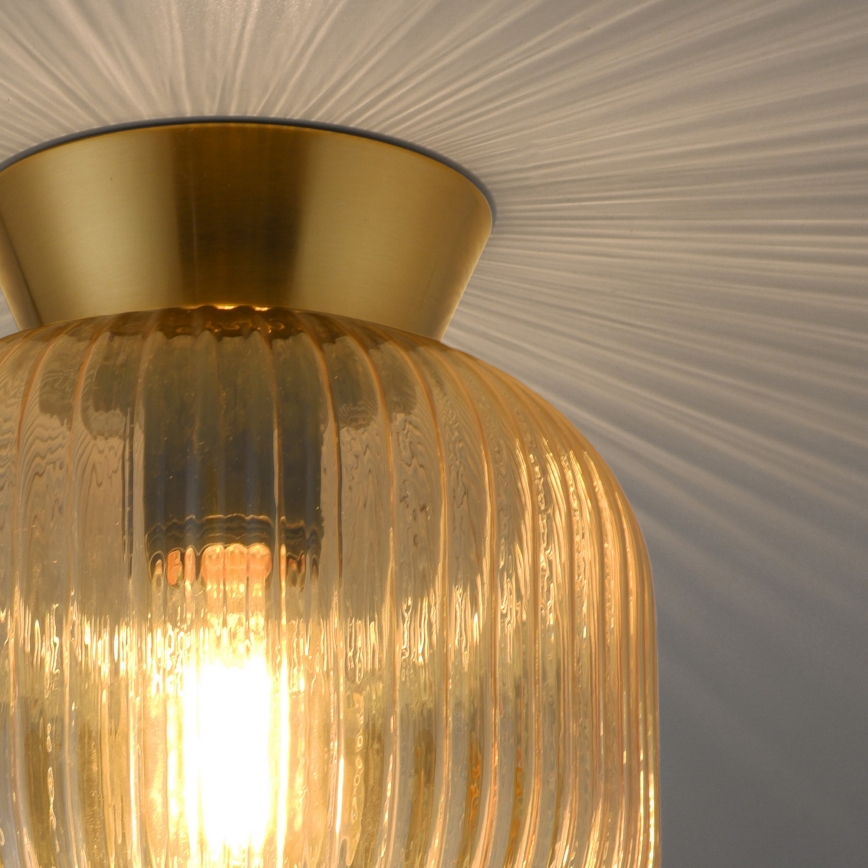 Schöner Wohnen 13574-27 - Stropno svjetlo NAMI 1xE27/25W/230V Ø 20 cm zlatna/bež/zadimljena