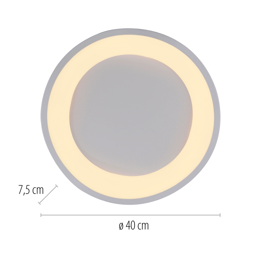 Schöner Wohnen 14233-16 - prigušivo LED stropno svjetlo MONTA LED/21W/230V, promjer 40 cm, bijelo