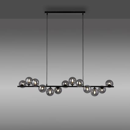 Schöner Wohnen 14504-18 - LED luster na sajli DUBAI 13xG9/3W/230V 118 m crna/dimljena
