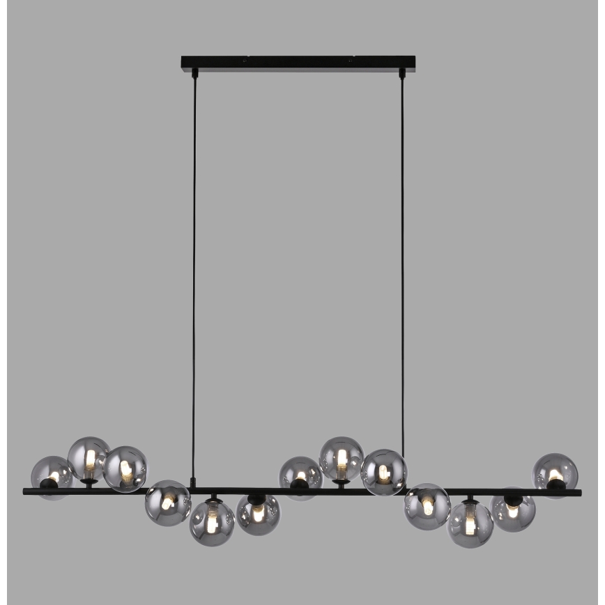 Schöner Wohnen 14504-18 - LED luster na sajli DUBAI 13xG9/3W/230V 118 m crna/dimljena