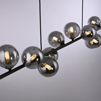 Schöner Wohnen 14504-18 - LED luster na sajli DUBAI 13xG9/3W/230V 118 m crna/dimljena