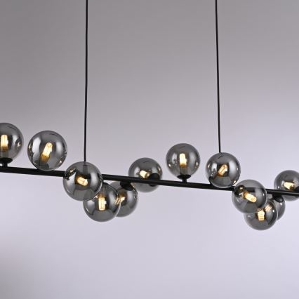 Schöner Wohnen 14504-18 - LED luster na sajli DUBAI 13xG9/3W/230V 118 m crna/dimljena