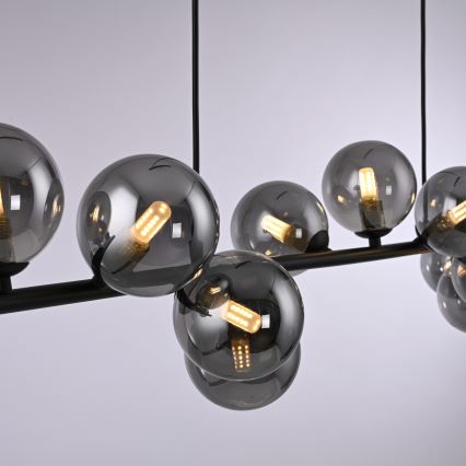 Schöner Wohnen 14504-18 - LED luster na sajli DUBAI 13xG9/3W/230V 118 m crna/dimljena
