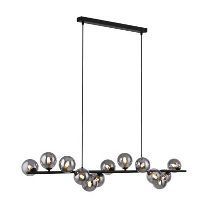 Schöner Wohnen 14504-18 - LED luster na sajli DUBAI 13xG9/3W/230V 118 m crna/dimljena