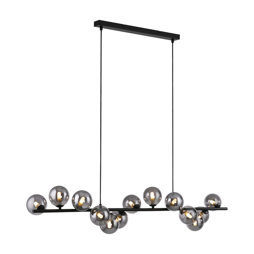 Schöner Wohnen 14504-18 - LED luster na sajli DUBAI 13xG9/3W/230V 118 m crna/dimljena