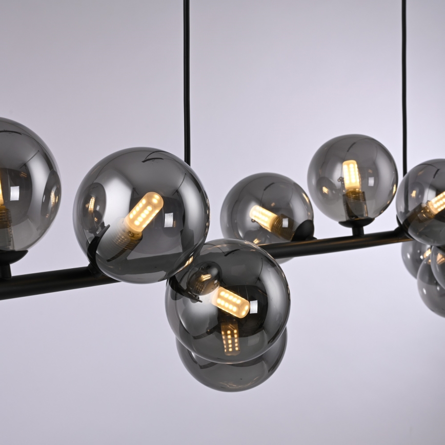 Schöner Wohnen 14504-18 - LED luster na užetu DUBAI 13xG9/3W/230V crna/dimna