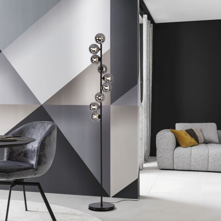 Schöner Wohnen 14506-18 - LED podna lampa DUBAI 9xG9/3W/230V crna/dimljena