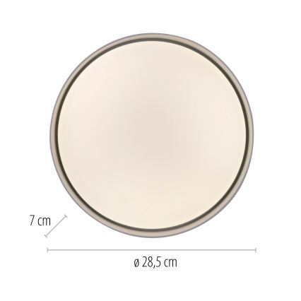 Schöner Wohnen 14593-16 - LED prigušiva stropna svjetiljka TAVOLI LED/10W/230V 2700-6500K Ø 28,5 cm bijela + daljinski upravljač