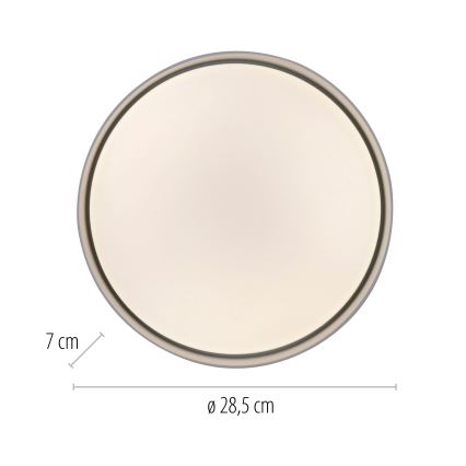 Schöner Wohnen 14593-18 - LED stropna svjetiljka s prigušivanjem TAVOLI LED/10W/230V 2700-6500K Ø 28,5 cm crna + daljinski upravljač