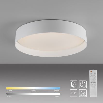 Schöner Wohnen 14594-16 - LED prigušiva stropna svjetiljka TAVOLI LED/20W/230V 2700-6500K Ø 39 cm bijela + daljinski upravljač