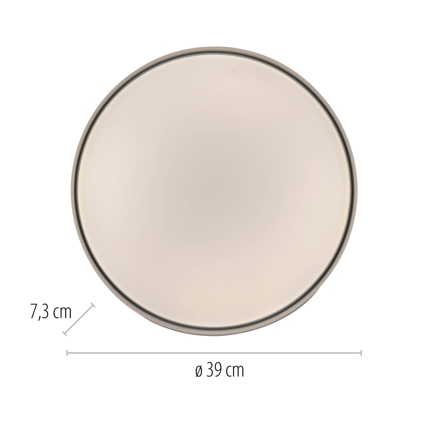 Schöner Wohnen 14594-16 - LED prigušiva stropna svjetiljka TAVOLI LED/20W/230V 2700-6500K Ø 39 cm bijela + daljinski upravljač