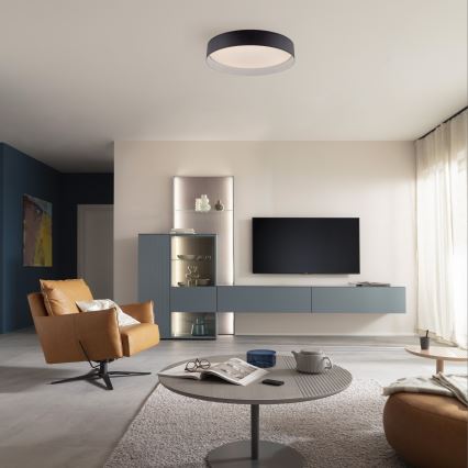 Schöner Wohnen 14594-18 - Stropna LED svjetiljka TAVOLI s mogućnošću prigušivanja LED/20W/230V 2700-6500K Ø 39 cm crna + daljinski upravljač