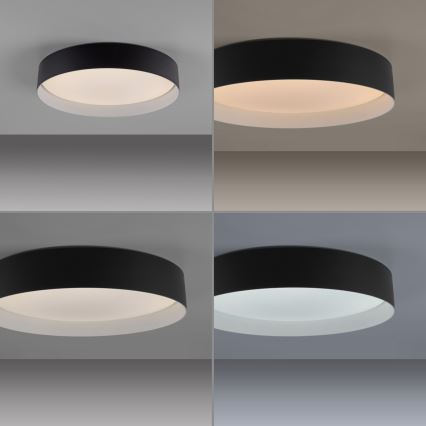 Schöner Wohnen 14594-18 - Stropna LED svjetiljka TAVOLI s mogućnošću prigušivanja LED/20W/230V 2700-6500K Ø 39 cm crna + daljinski upravljač